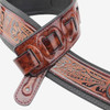 Bourbon Brown Padded Leather Strap with Live Oak Pattern