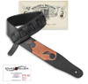 Black Leather Strap Hand Carved Musical Notes