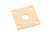 Cream Vintage-style Square Jackplate for Les Paul