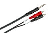 Hosa Insert Cable 1/4 in TRS to Dual RCA 2 m