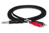 Hosa Insert Cable 1/4 in TRS to Dual RCA 3 m