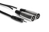 Hosa Stereo Breakout 3.5 mm TRS to Dual XLR3M 2 m