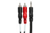 Hosa Stereo Breakout 3.5 mm TRS to Dual RCA 10 ft