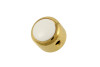 Q-Parts White Guitar Dome Knob Gold