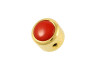 Q-Parts Red Guitar Dome Knob Gold