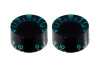 Vintage Style Tinted Speed Knobs Set of 2 Green Tint