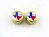 Gold State of Texas Dome Knobs Set of 2