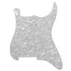 Pickguard Outline for Stratocaster-White Pearloid 4-Ply