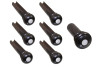 Slotted Ebony Bridge Pins W/ Mother of Pearl Dot (6 pc)