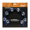 Stagg Cutaway Plastic Tambourine with 16 Jingles Blue