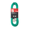 Stagg 6M/20F GREEN MIC CBL XLRf-XLRm