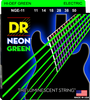 DR Electric HI-DEF NEON - GREEN Colored Electric Guitar Strings: Light 11-50