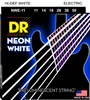 DR Strings HI-DEF NEON - WHITE Colored Electric Guitar Strings: Heavy 11-50