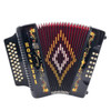 Rossetti 3 Row, 31 treble, 12 bass Diatonic button black accordion GCF Sol