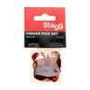 Stagg  Fingrs+Thumb Shell Pickset-MED