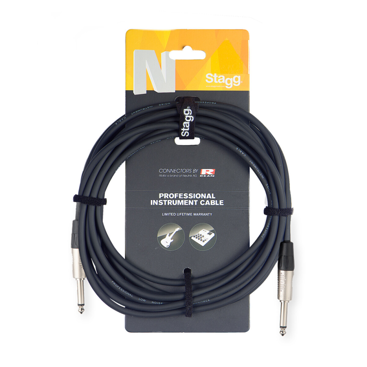 Stagg 3 m (10') Professional Instrument Cable -Straight to Straight