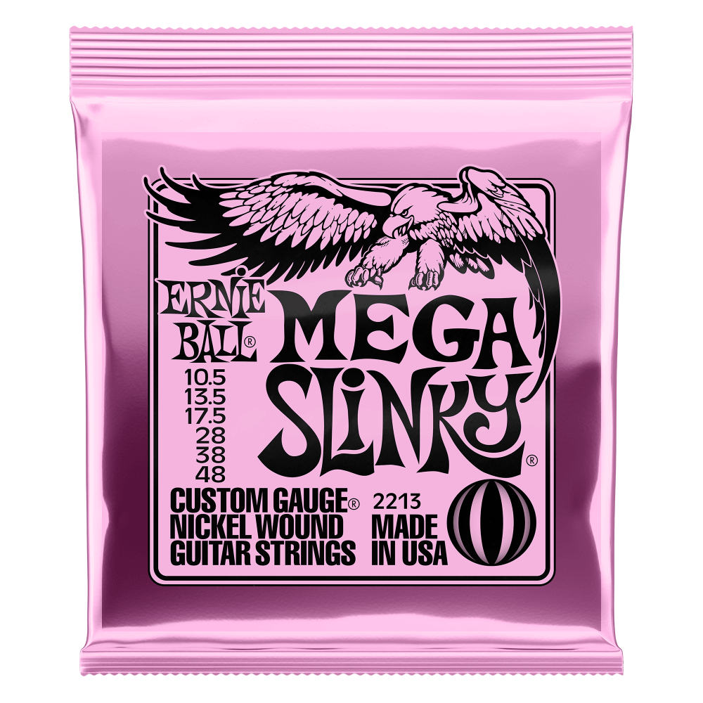 Ernie Ball Mega Slinky Nickel Wound Electric Guitar Strings 10.5-48 Gauge
