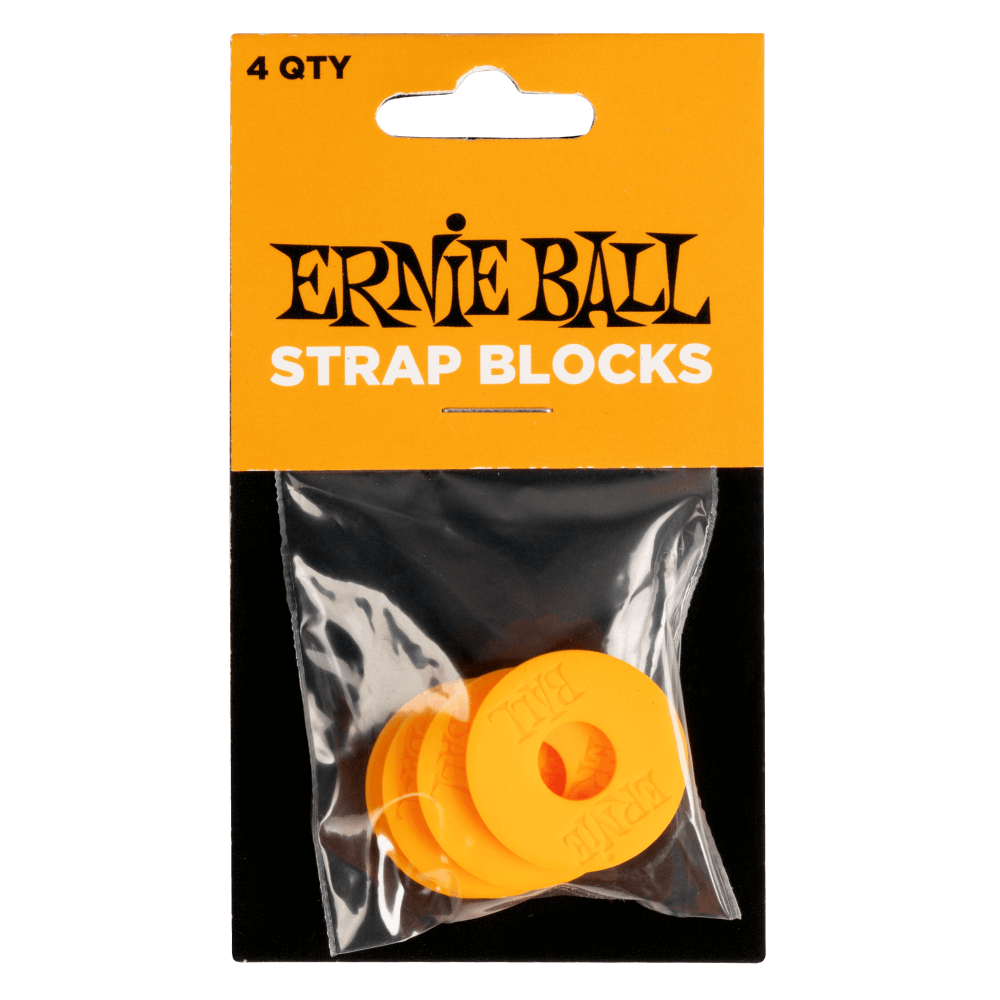Ernie Ball Strap Blocks - Orange - 4 Pack