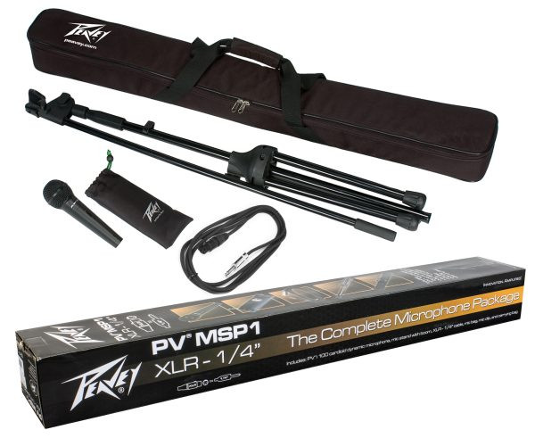 Peavey PV® MSP1 Complete Microphone with Stand Kit - 1/4" Cable Included