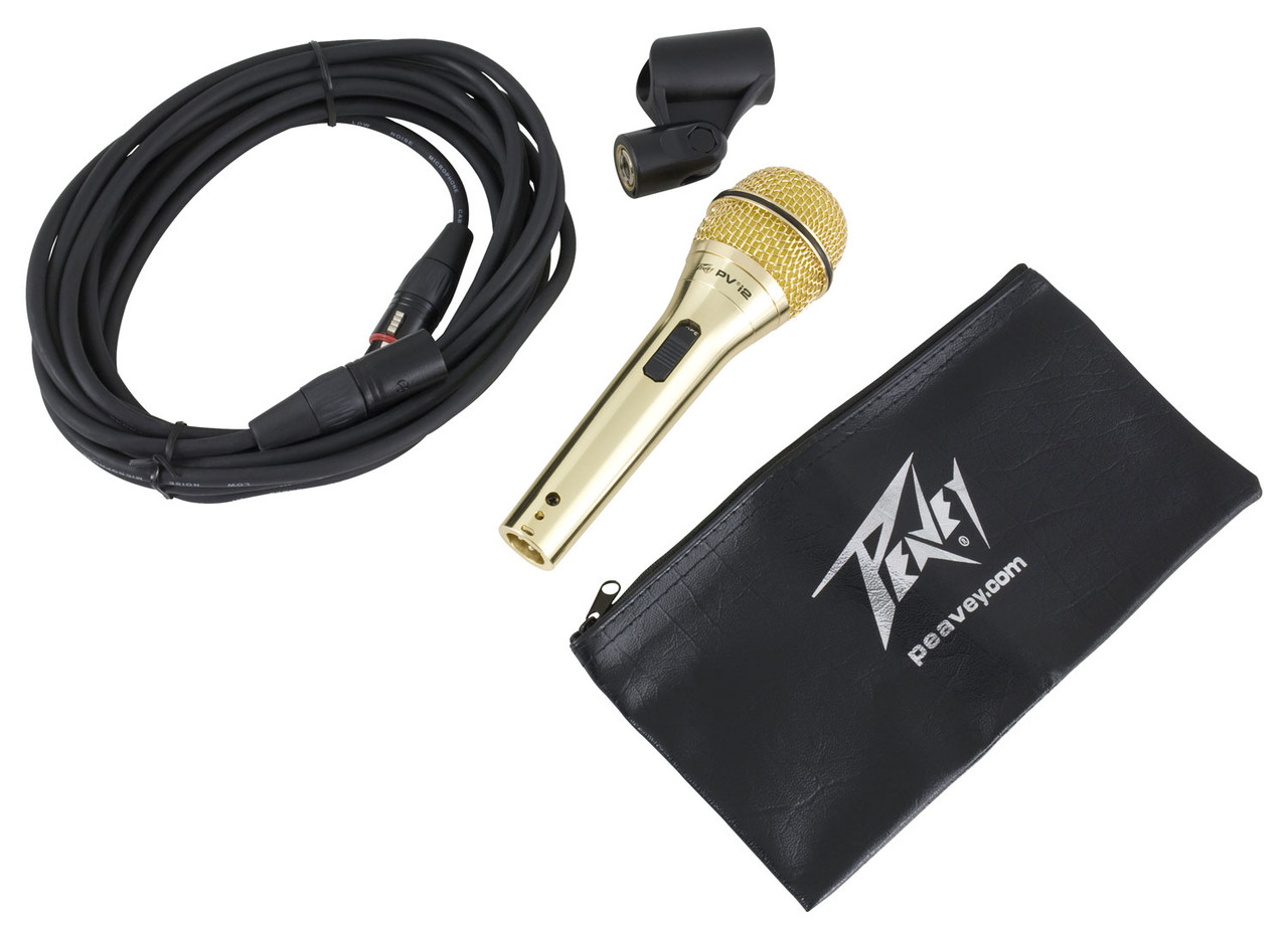 Peavey PV i 2 Dynamic Vocal Microphone with XLR Cable - Gold