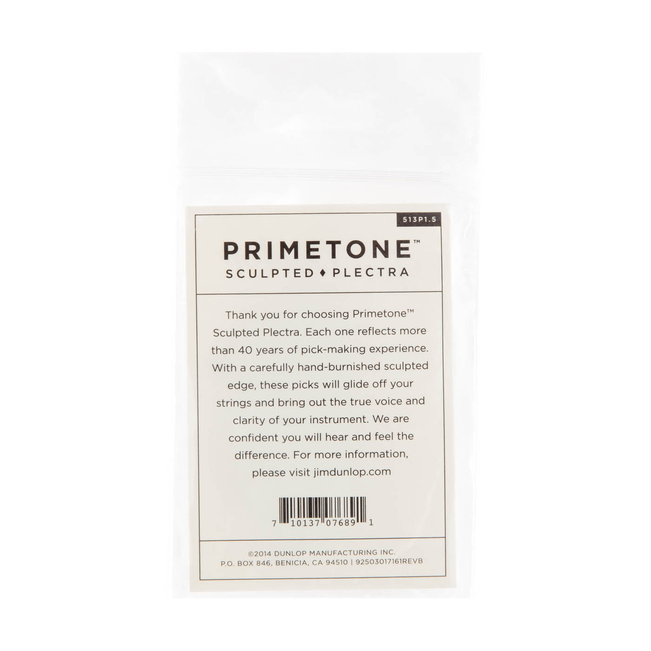 Jim Dunlop Primetone Triangle Smooth Pick 1.5mm (3 pk)