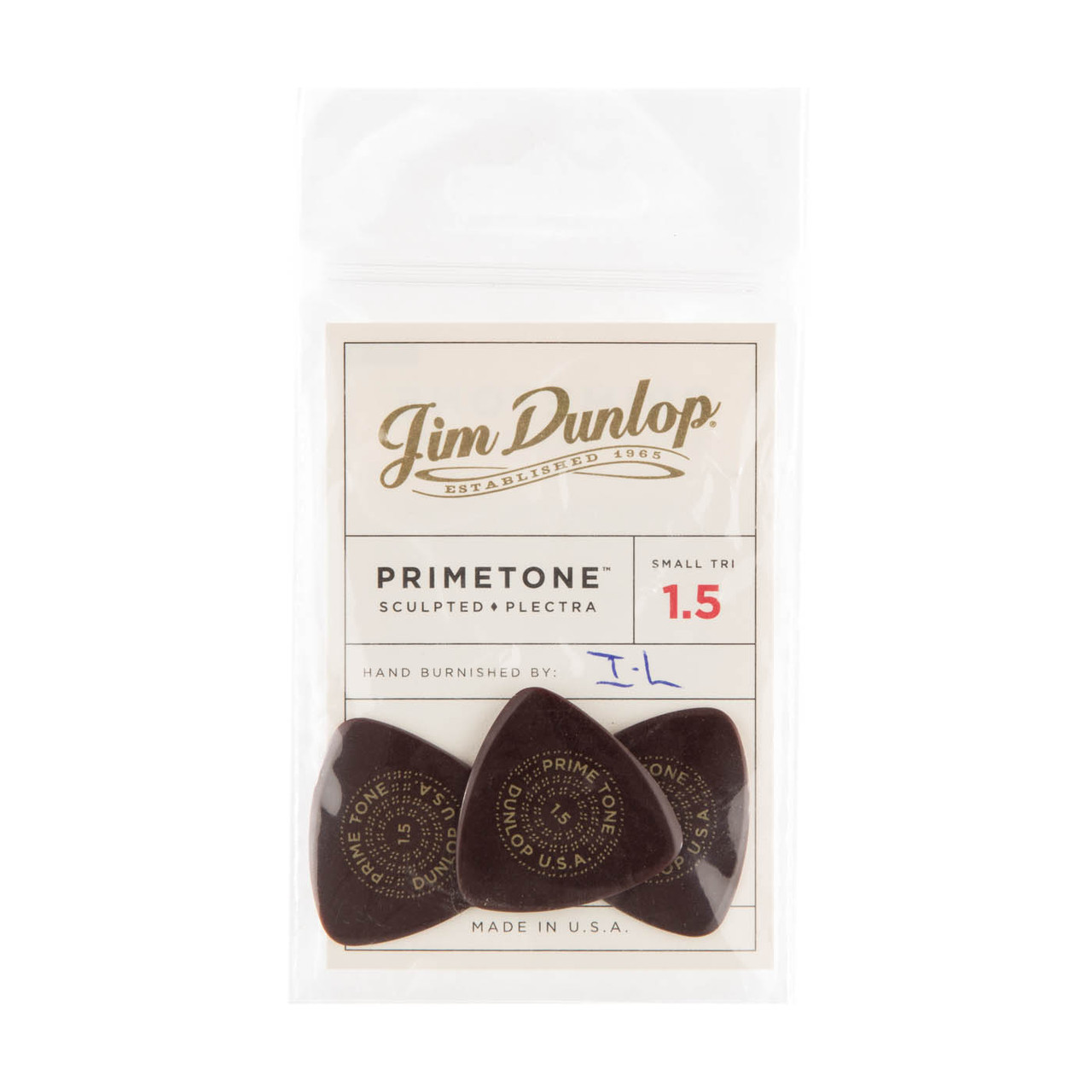 Jim Dunlop Primetone Small Triangle Smooth Pick 1.5mm (3 pk)