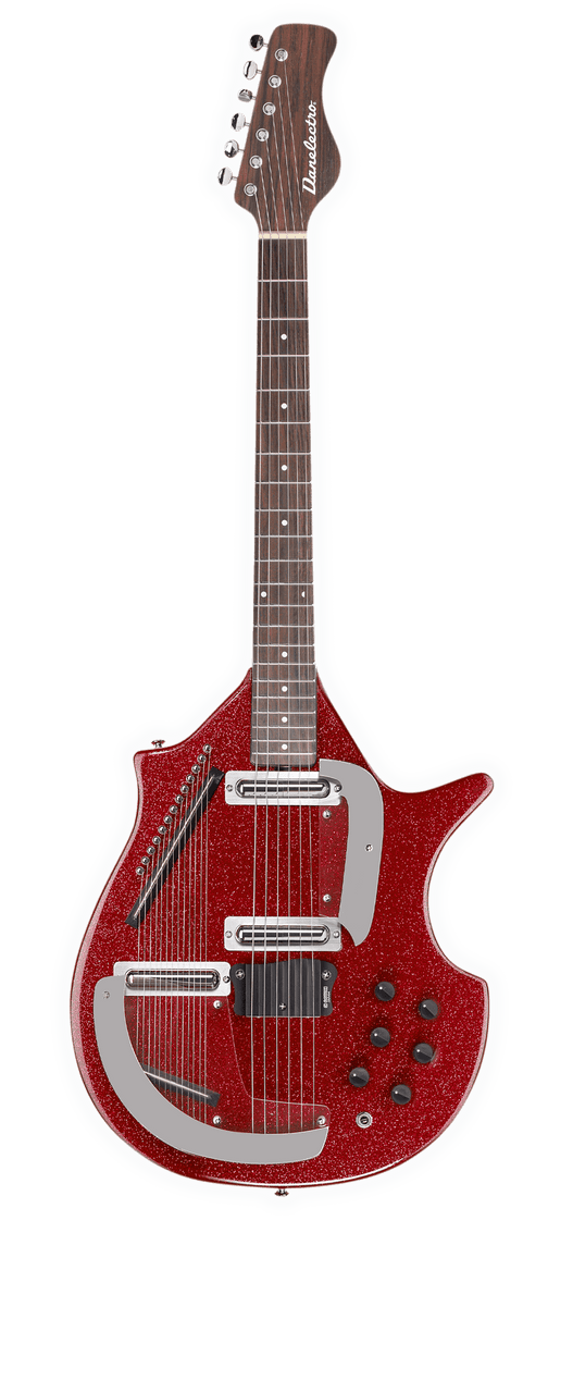 Danelectro SITAR RED FLAKE
