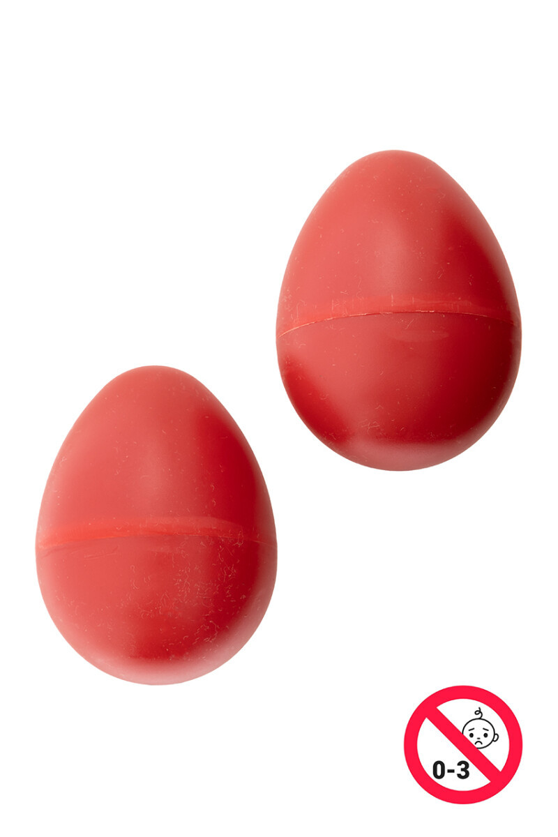 Stagg Pair of plastic Egg Shakers-Red