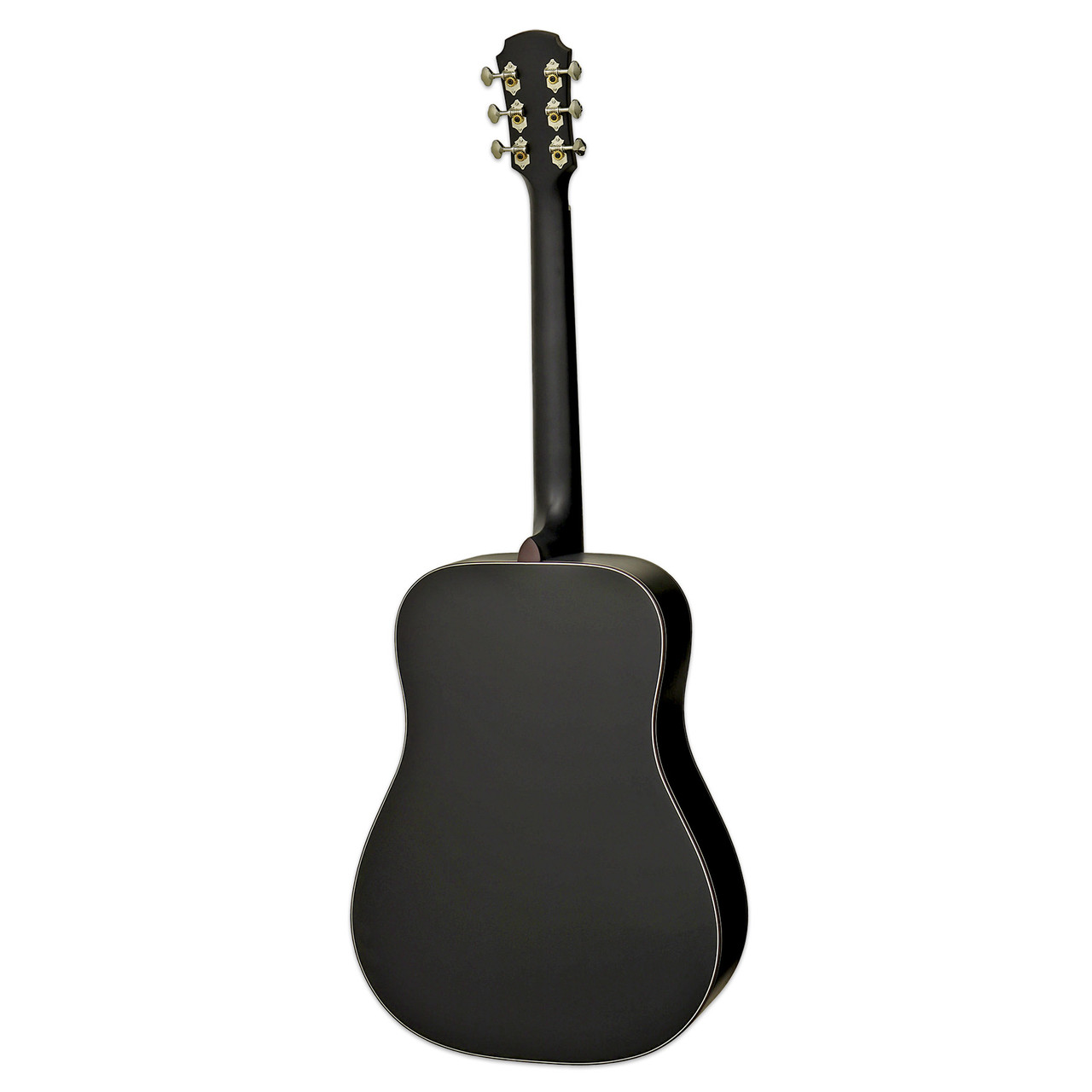 ARIA 111 Matte Black Dreadnought Acoustic Guitar