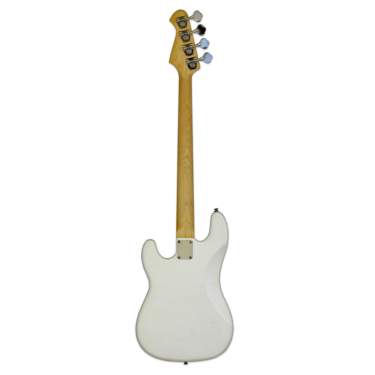 ARIA PRO II PB White w/ Maple Fingerboard Electric Jazz Bass Guitar