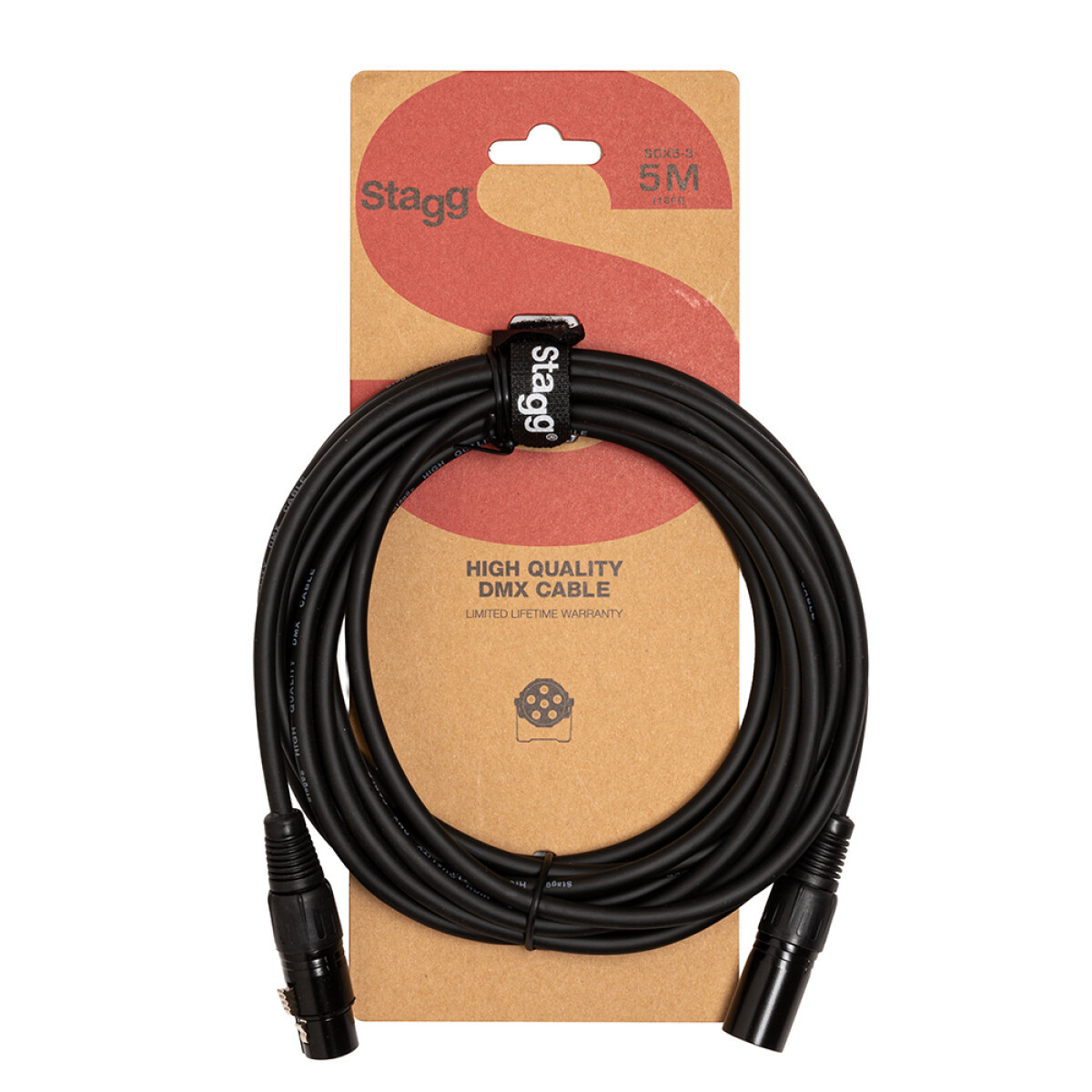 Stagg DMX cable, XLR/XLR (m/f), 5 m (16')