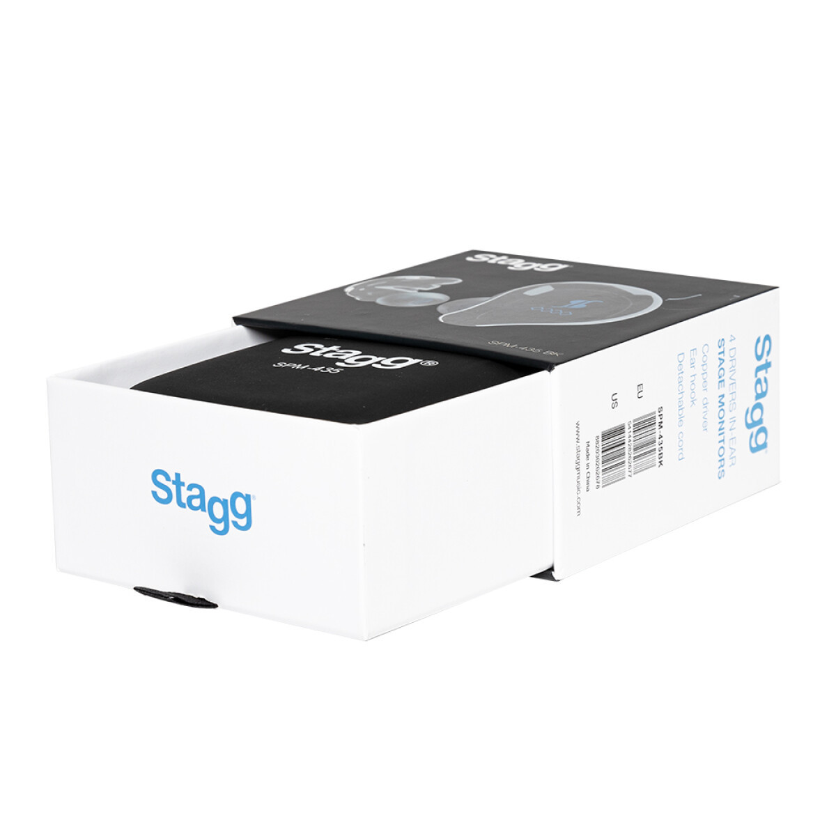 Stagg High Resolution, 4 drivers, Sound Isolating Black Earphones