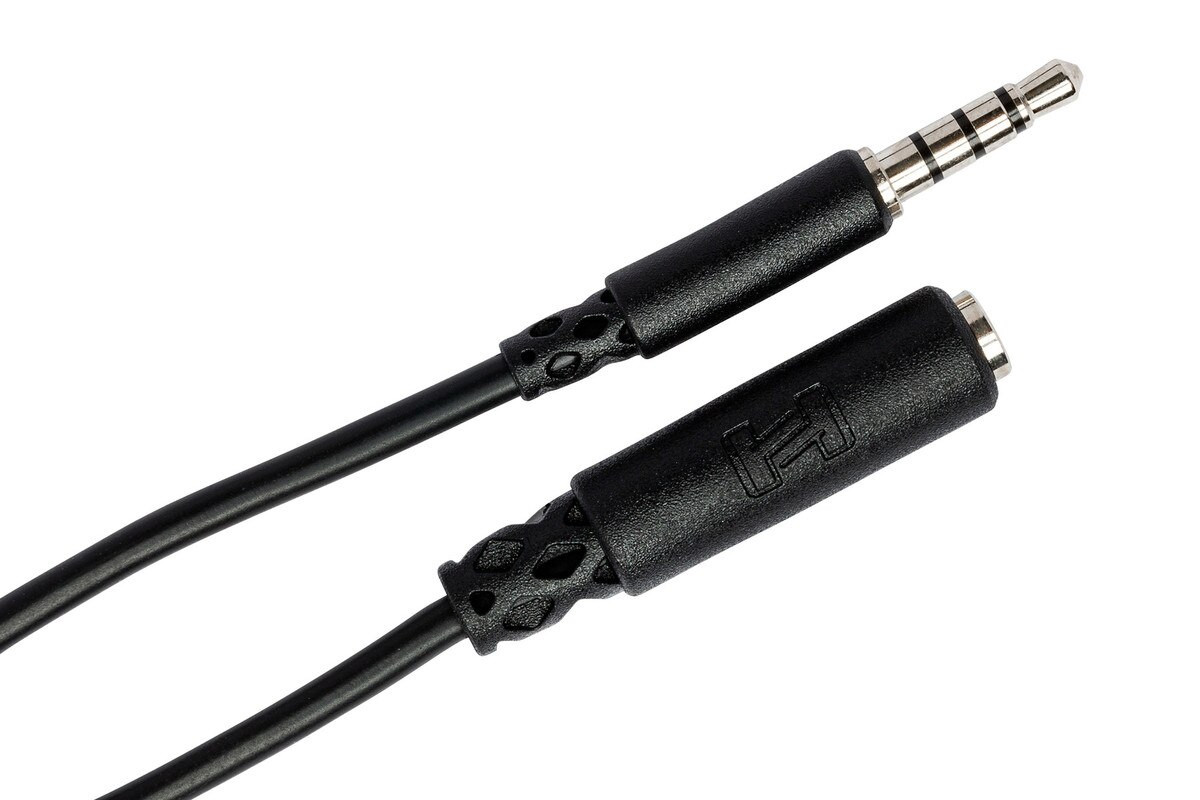 Hosa MHE-158 Headphone Adaptor, 3.5 mm TRRS to Slim 3.5 mm TRRS