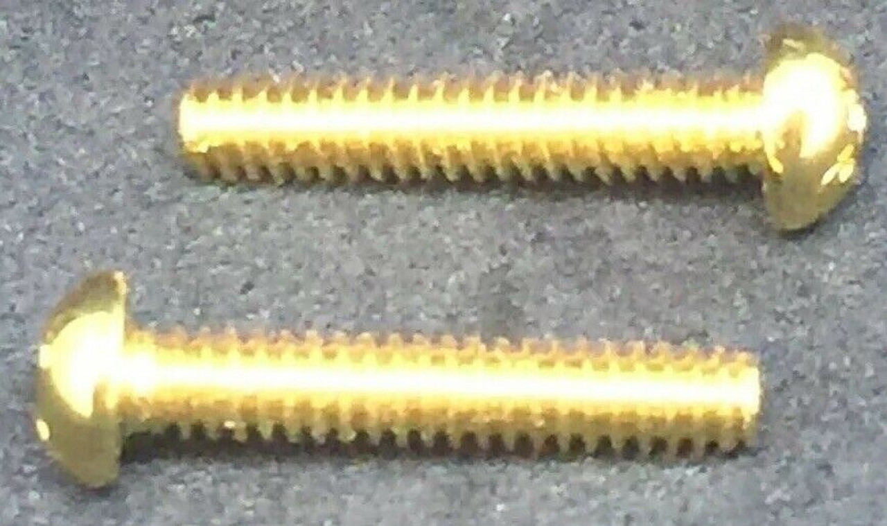 2 Gold Single Coil Pickup Screws Oval Head