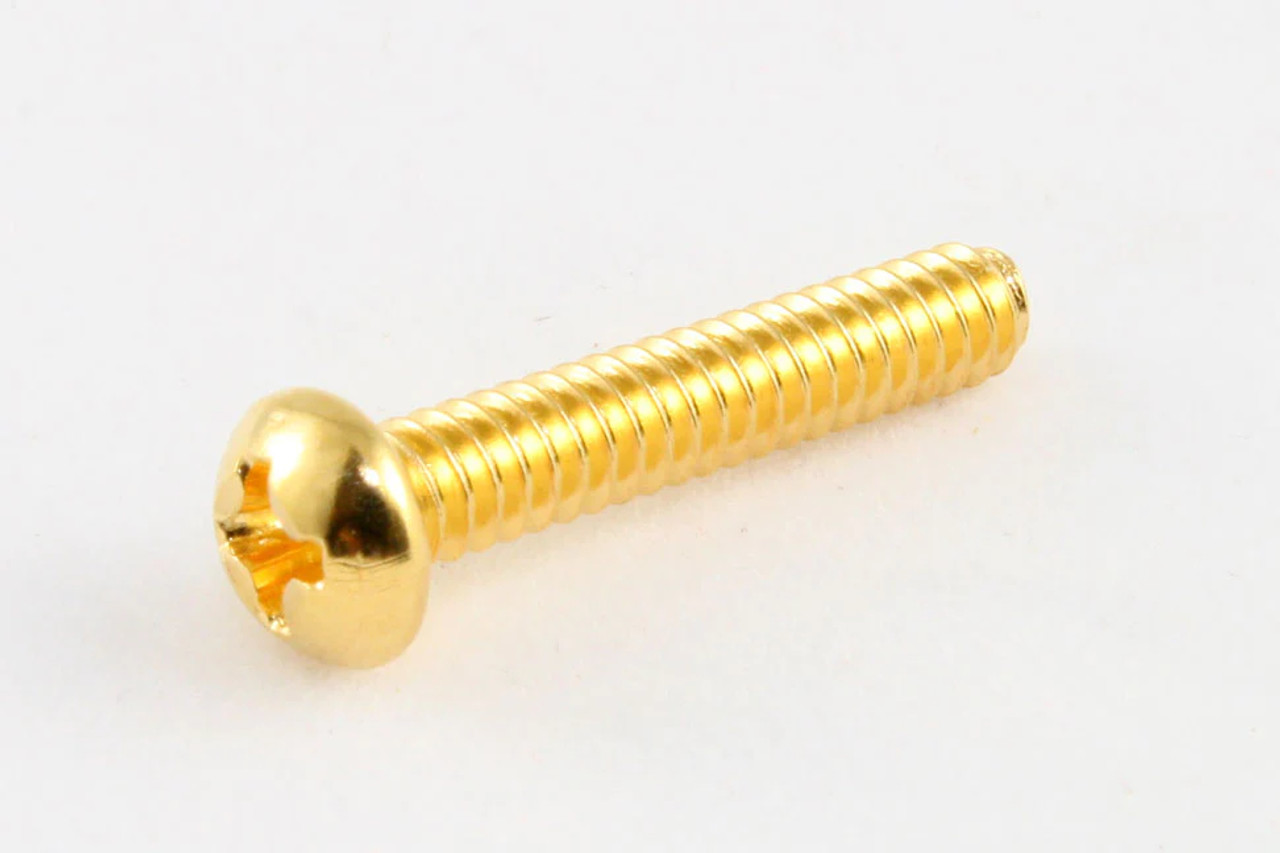 2 Gold Single Coil Pickup Screws Oval Head