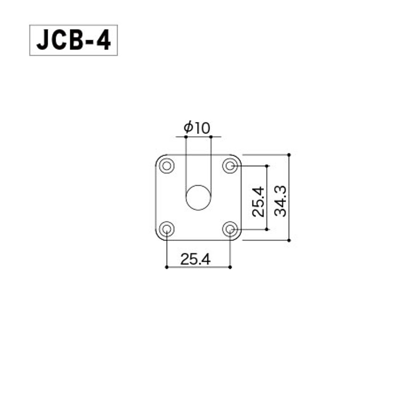 Gotoh Gold Metal Square Jackplate for Les Paul with screws