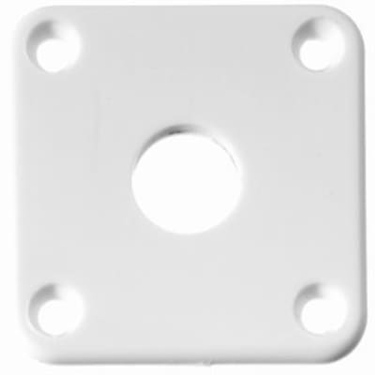 White Plastic Square Jackplate for Les Paul