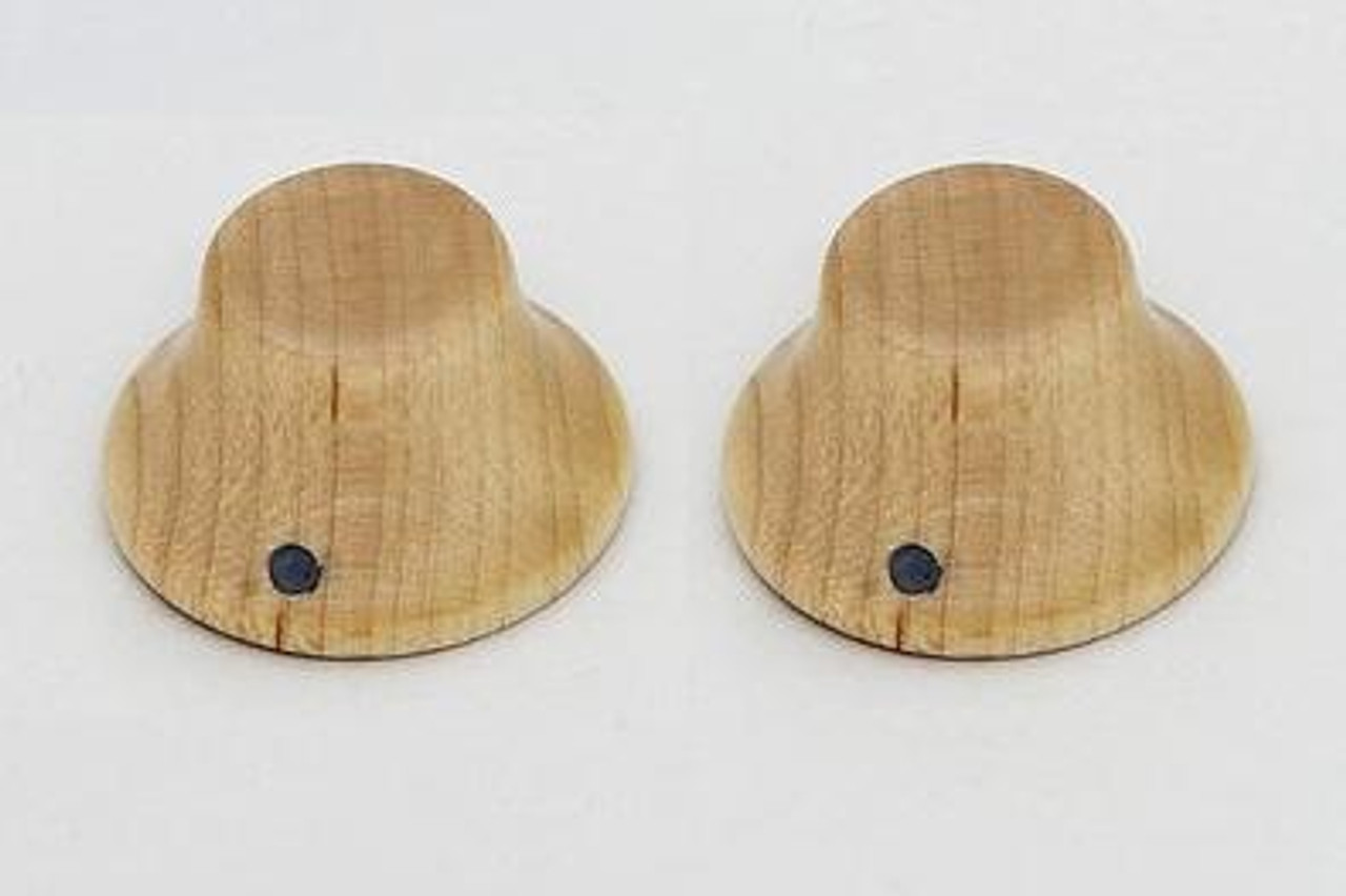 Wooden Bell Knobs Set of 2 Maple