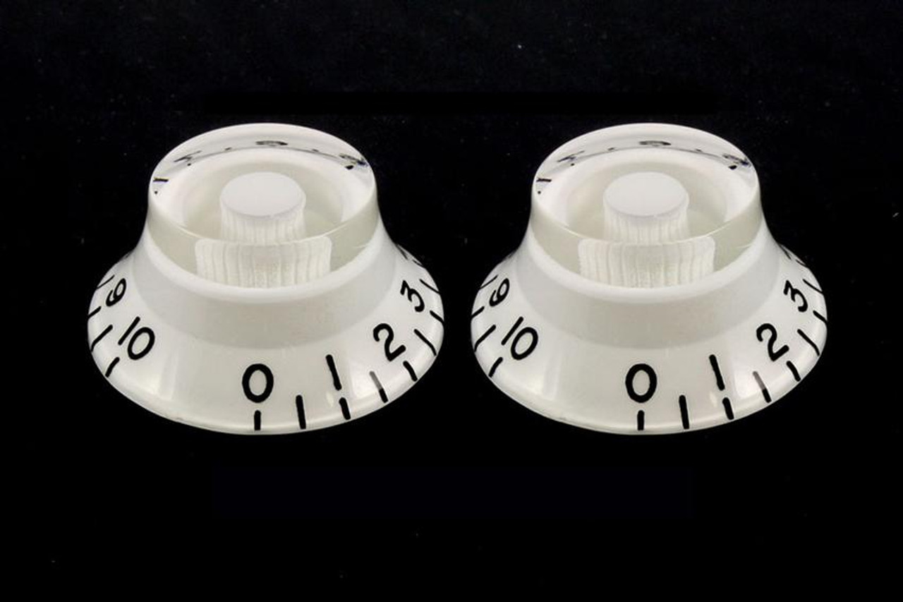 Vintage Style Bell Knobs Set of 2 White