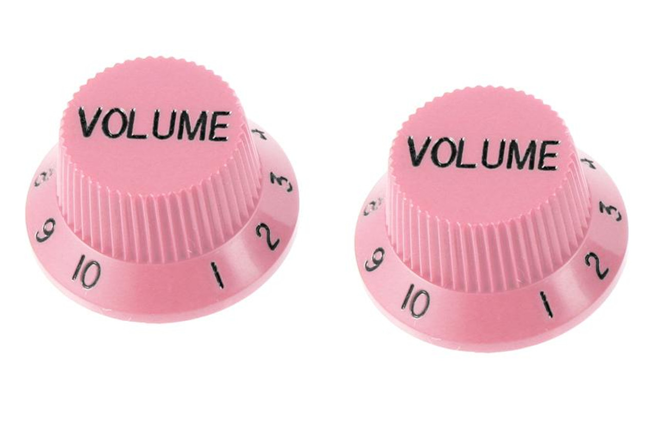 Pink Volume Knobs For Stratocaster Set of 2 Plastic