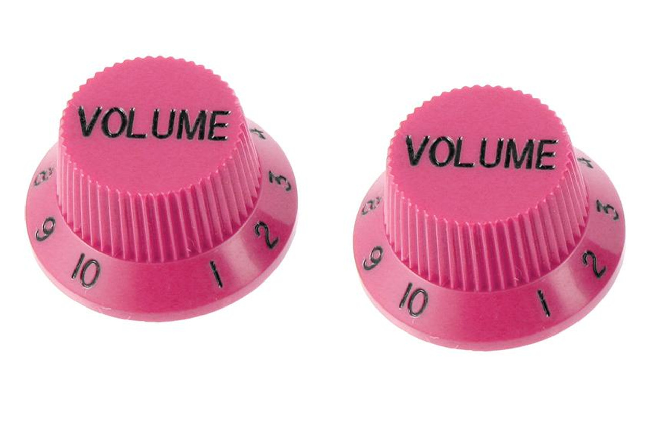 Hot Pink Volume Knobs For Stratocaster Set of 2 Plastic