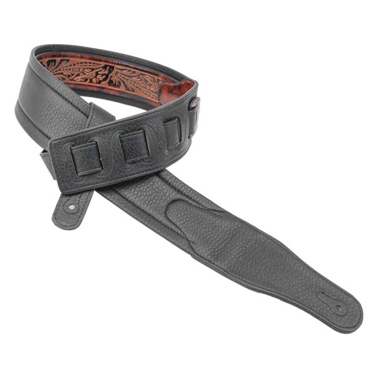 Bourbon Brown Padded Leather Strap with Live Oak Pattern