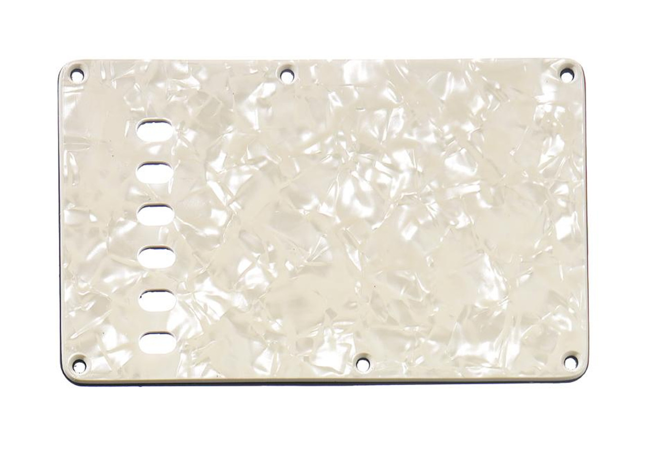 Parchment Pearloid 4-ply Tremolo Spring Cover Backplate
