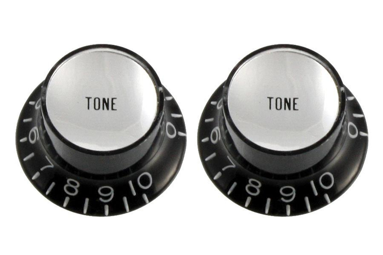 Black Tone Reflector Knobs Set of 2