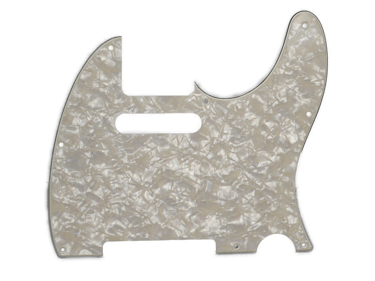 White Pearloid 4-Ply Pickguard for Telecaster 8-Hole