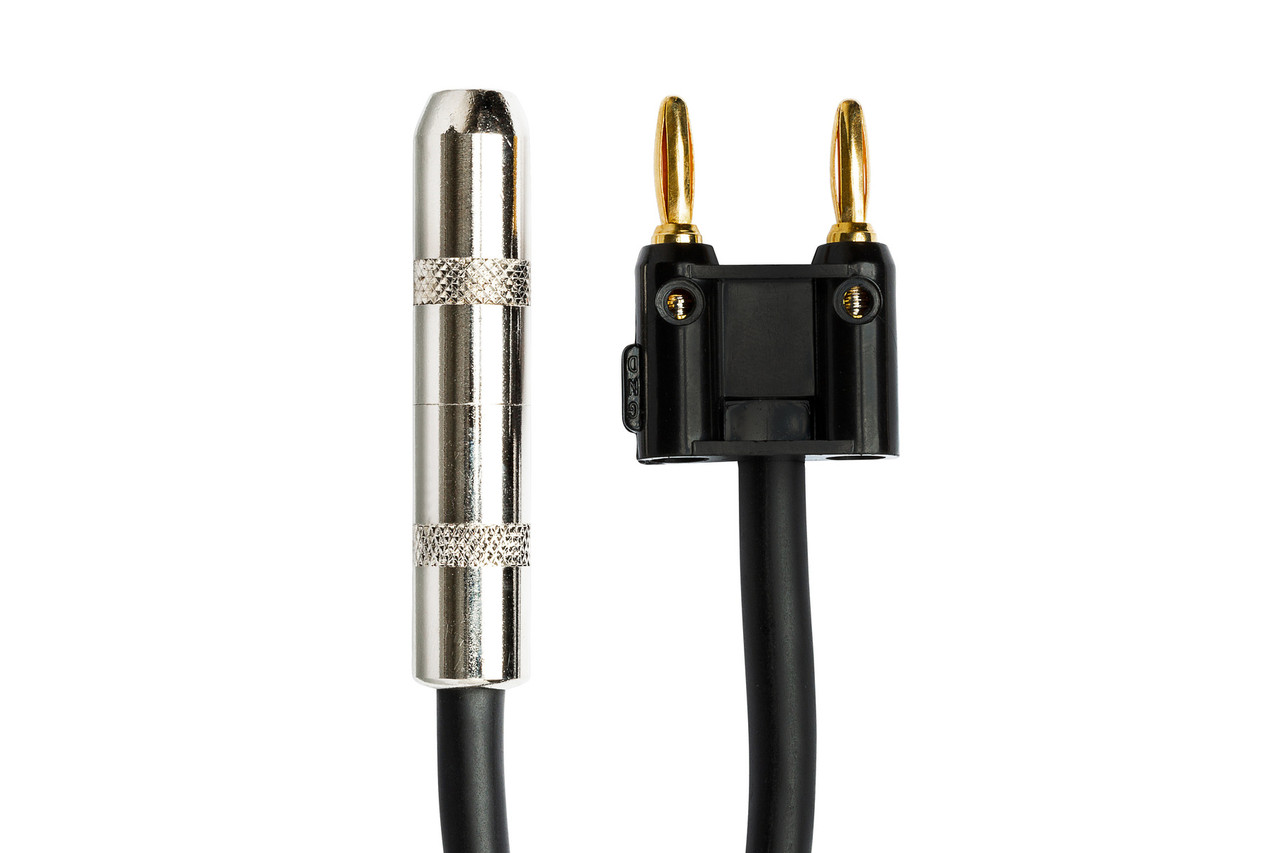 Hosa Speaker Adapter 1/4 in TS to Dual Banana Black