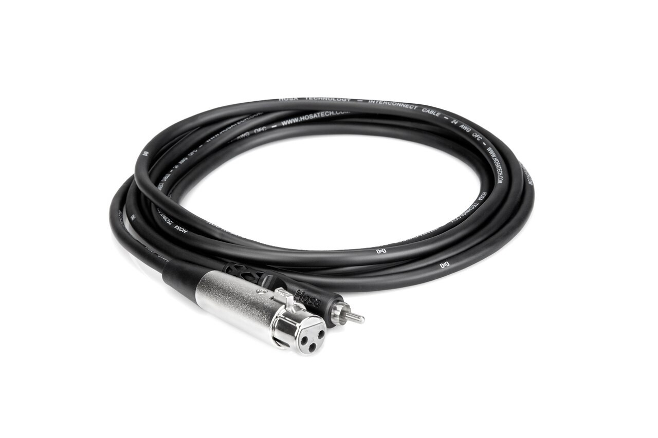 Hosa Unbalanced Interconnect XLR3F to RCA 10 ft