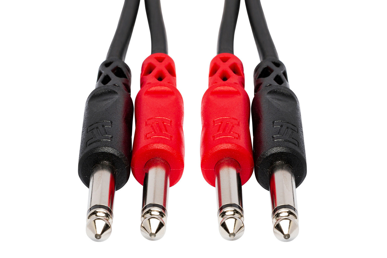 Hosa Stereo Interconnect Dual 1/4 in TS to Same 2 m