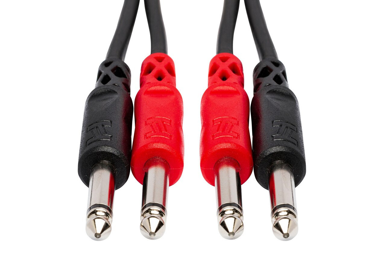 Hosa Stereo Interconnect Dual 1/4 in TS to Same 3 m