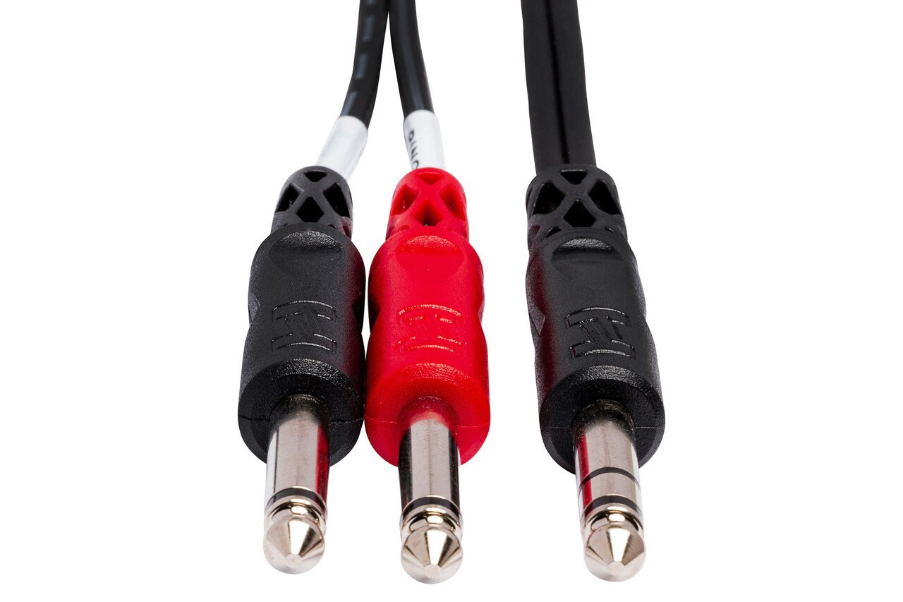 Hosa Insert Cable 1/4 in TRS to Dual 1/4 in TS 3 m
